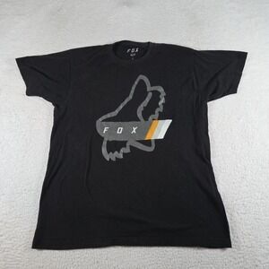 Y2k Fox Racing T Shirt Logo Size Large Black